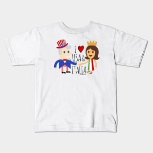 I LOVE USA & ITALIA Kids T-Shirt